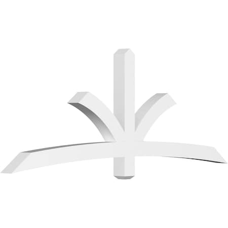 Ekena Millwork Davenport Architectural Grade PVC Gable Bracket, 84"W x 31 1/2"H x 4"D x 4"F, 9/12 Pitch GBP084X32X0404DAV00